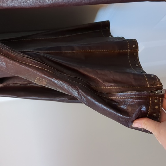 Scully Brown Leather and Studded Jacket - Picture 6 of 12